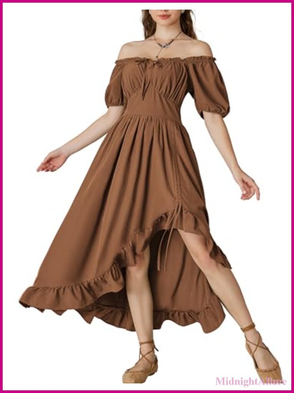 Women's Corset Renaissance Medieval Pirate Costume Dress High Low Hem